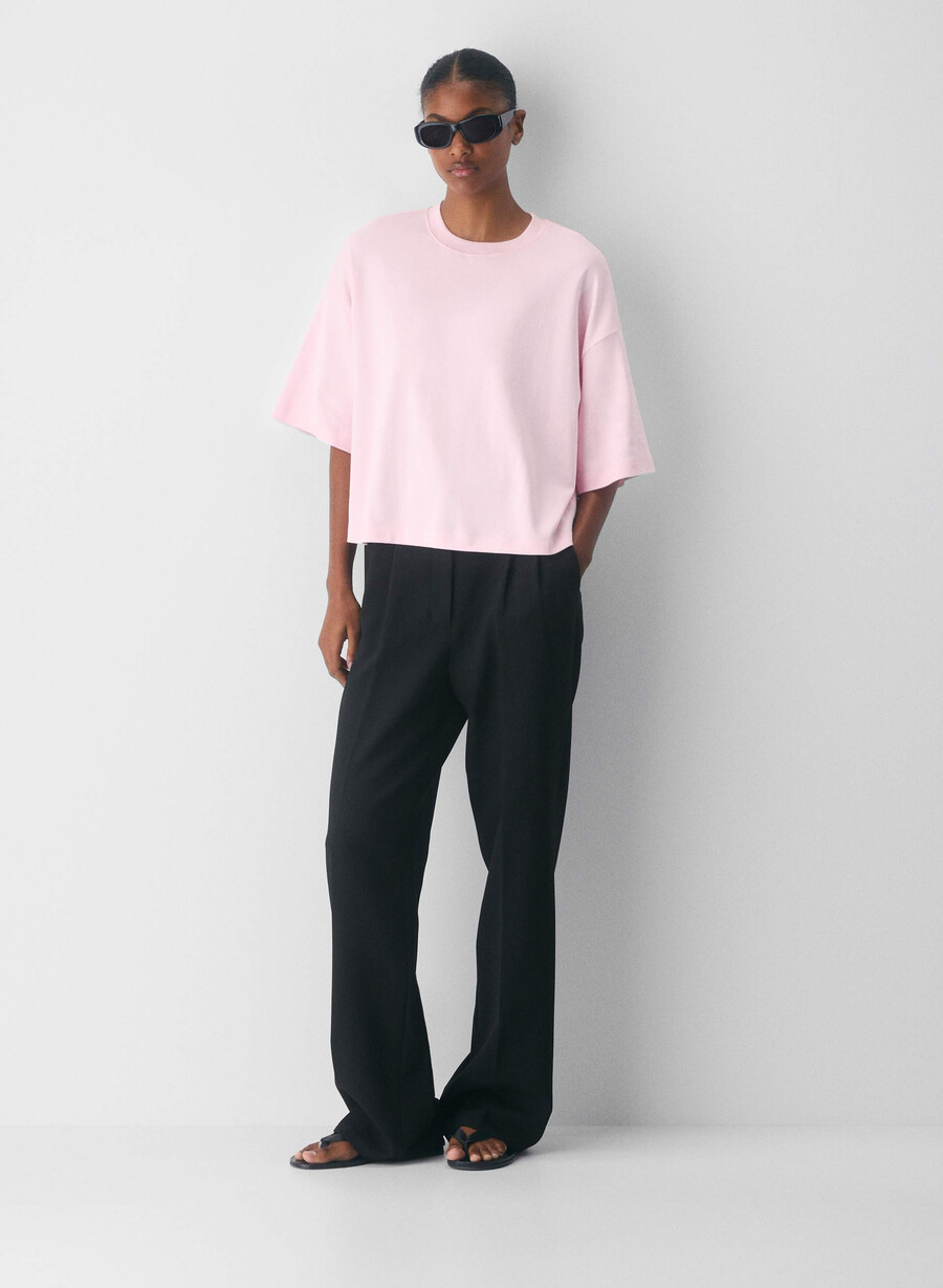 interlock cotton elect t-shirt villa pink