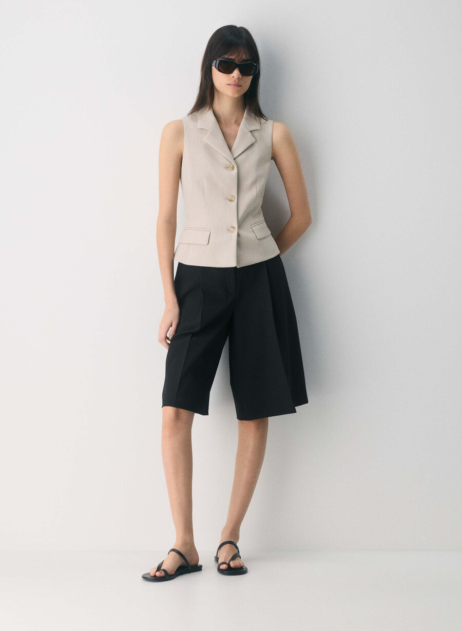 assembly vest - reessential heather matte pearl