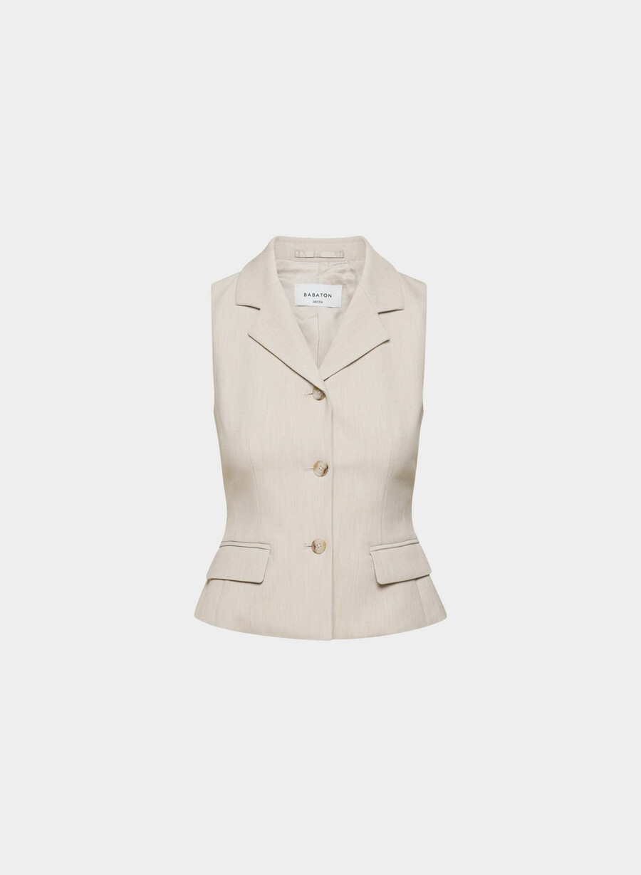 assembly vest - reessential heather matte pearl