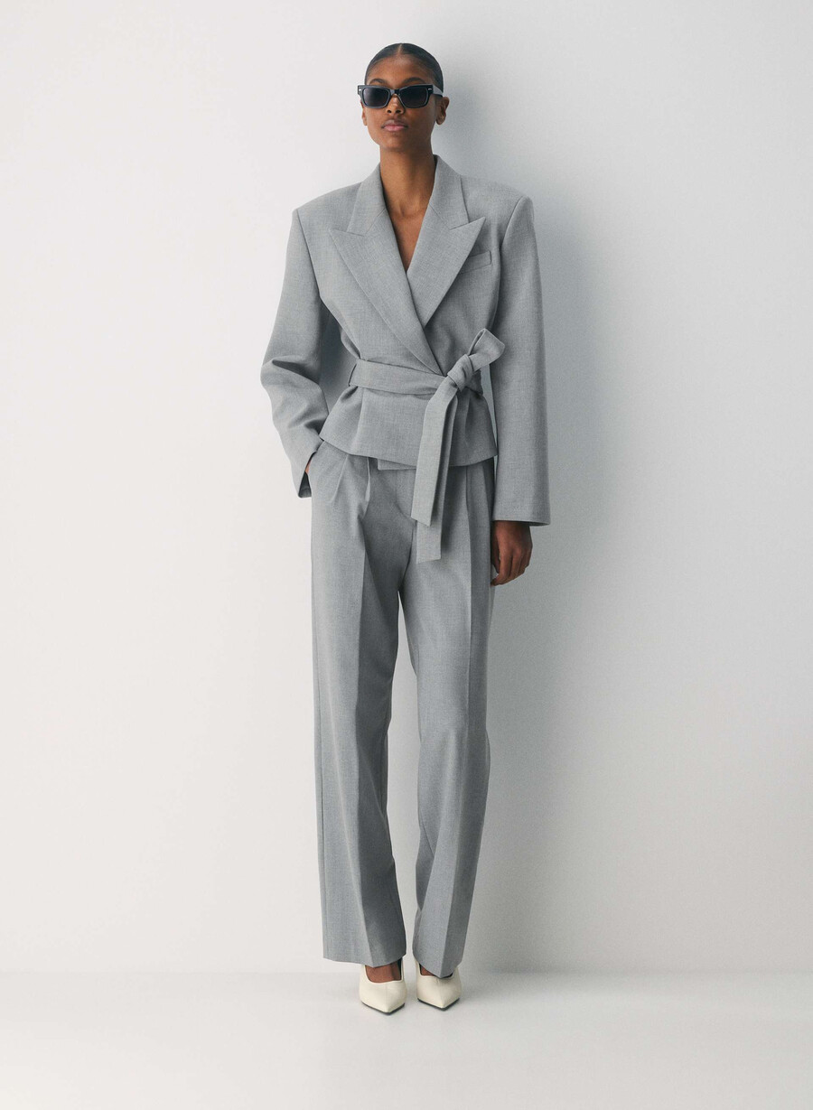 modus blazer - reessential heather dark grey