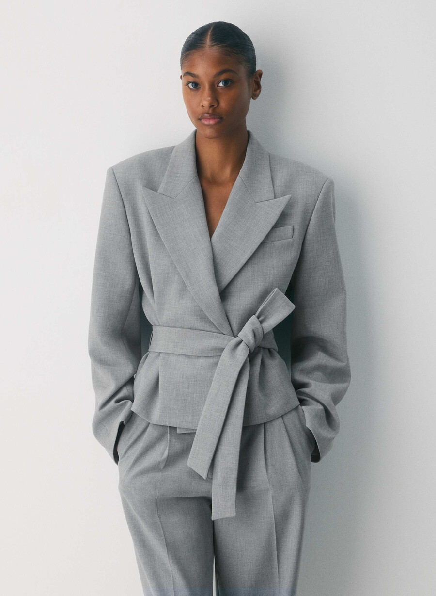 modus blazer - reessential heather dark grey