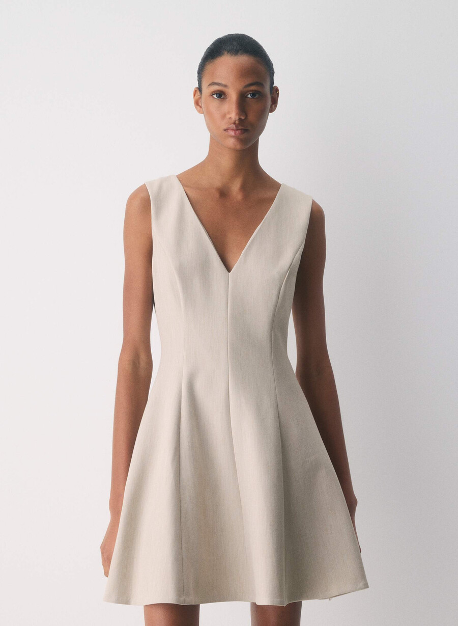 pledge dress - reessential heather matte pearl