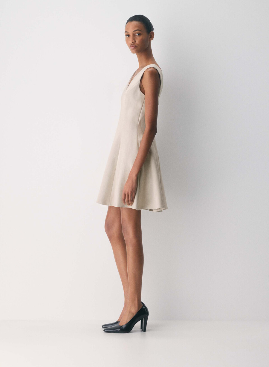 pledge dress - reessential heather matte pearl