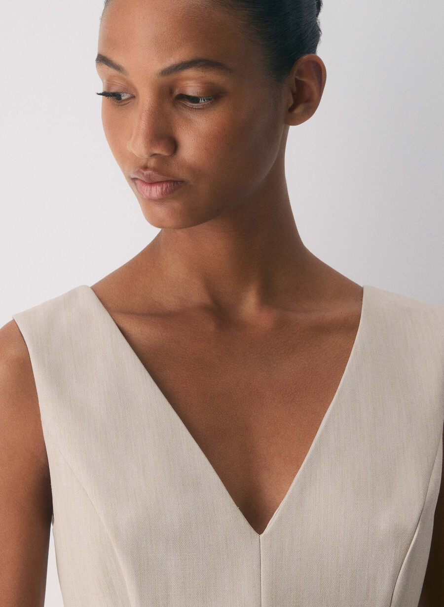 pledge dress - reessential heather matte pearl