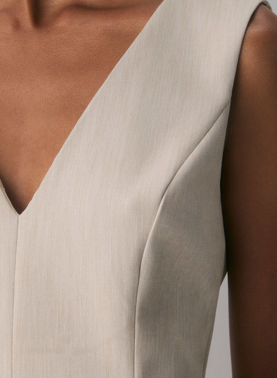pledge dress - reessential heather matte pearl