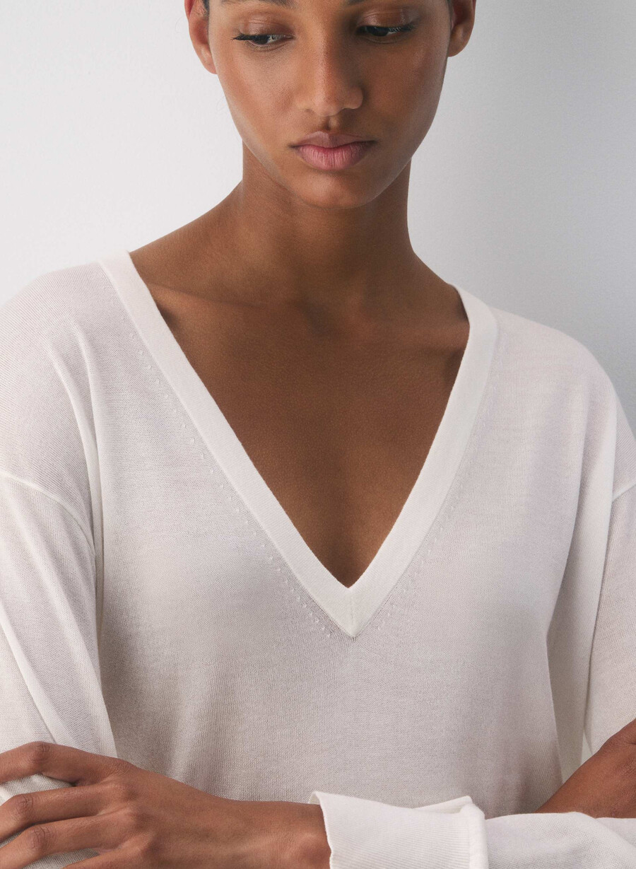 roster sweater wolkenweiss