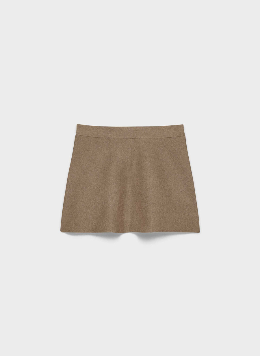 address skirt - wonder yarn heather folio brown