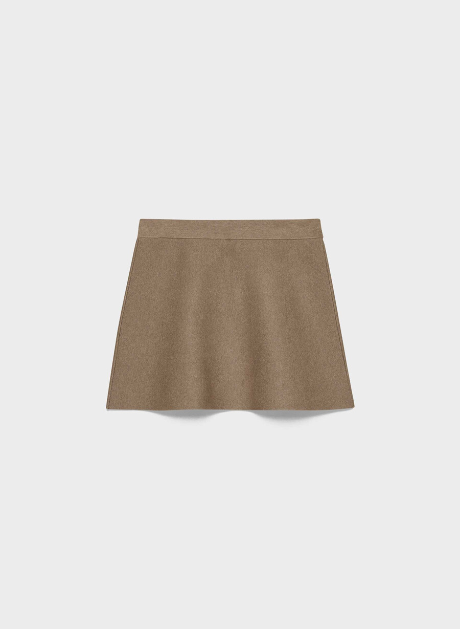 address skirt - wonder yarn heather folio brown
