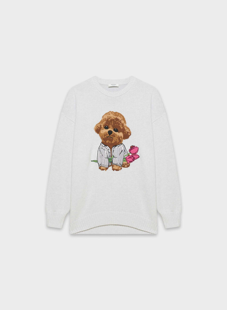 cotton charm peggy icon pullover hthr cl wt braun