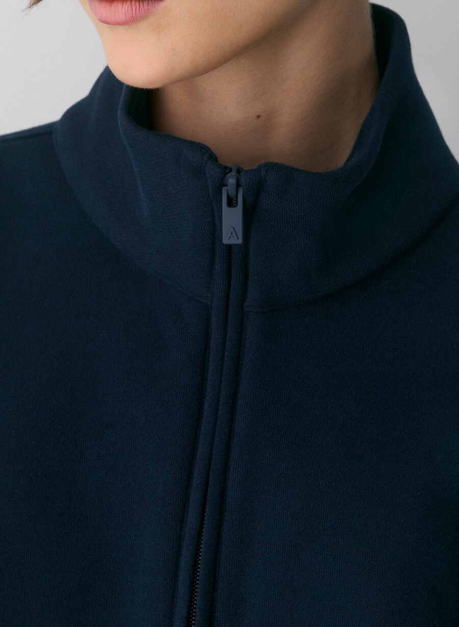 kuscheliges sweatfleece mega 12 zip admiral