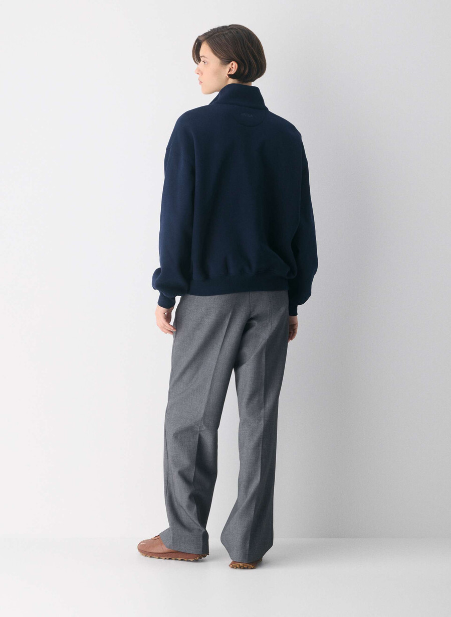 kuscheliges sweatfleece mega 12 zip admiral