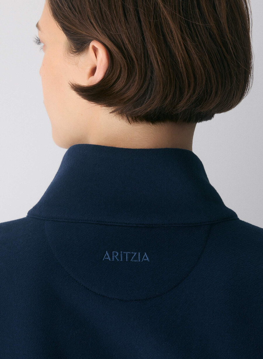 kuscheliges sweatfleece mega 12 zip admiral