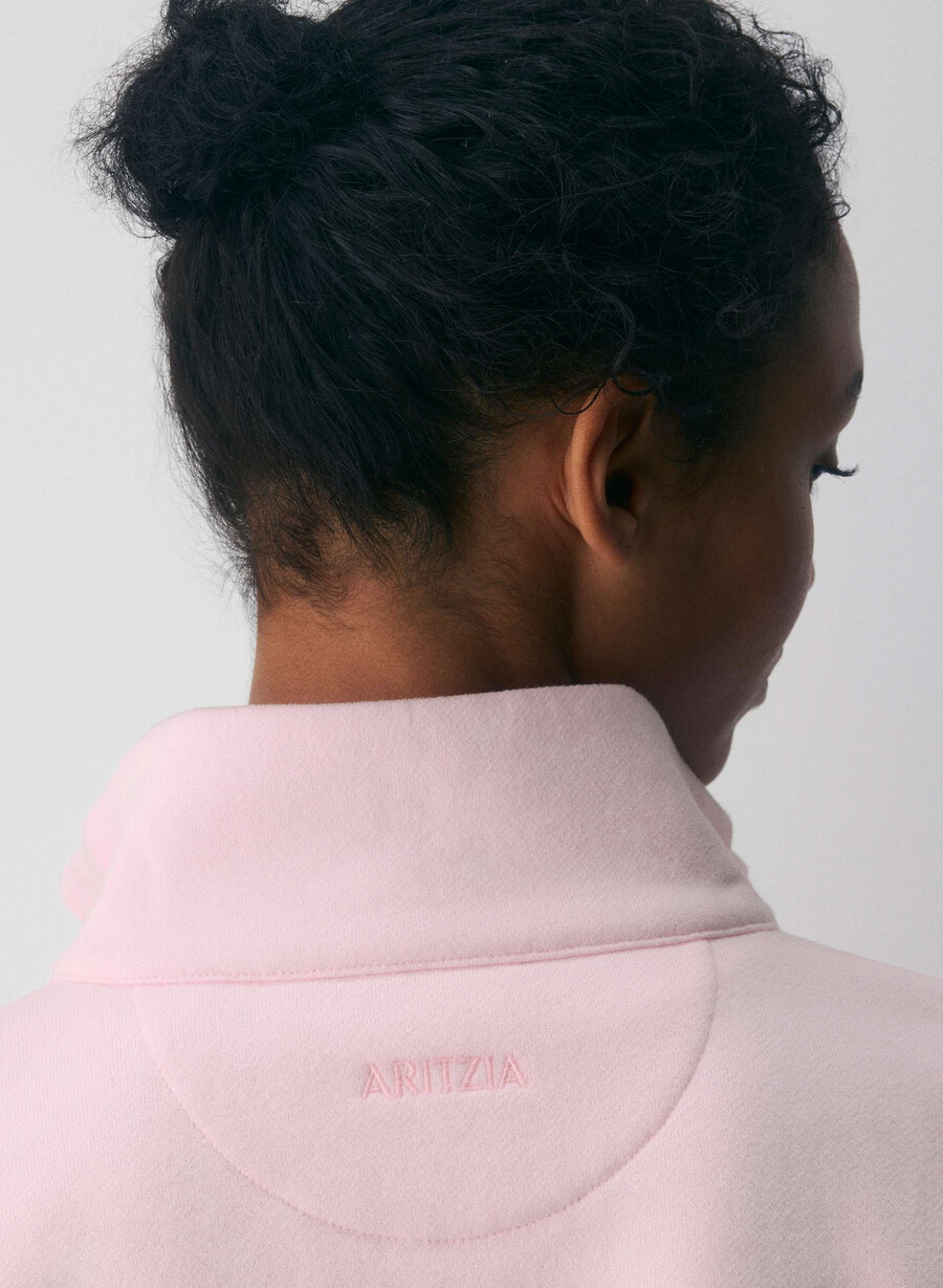 kuscheliges sweatfleece mega 12 zip villa pink