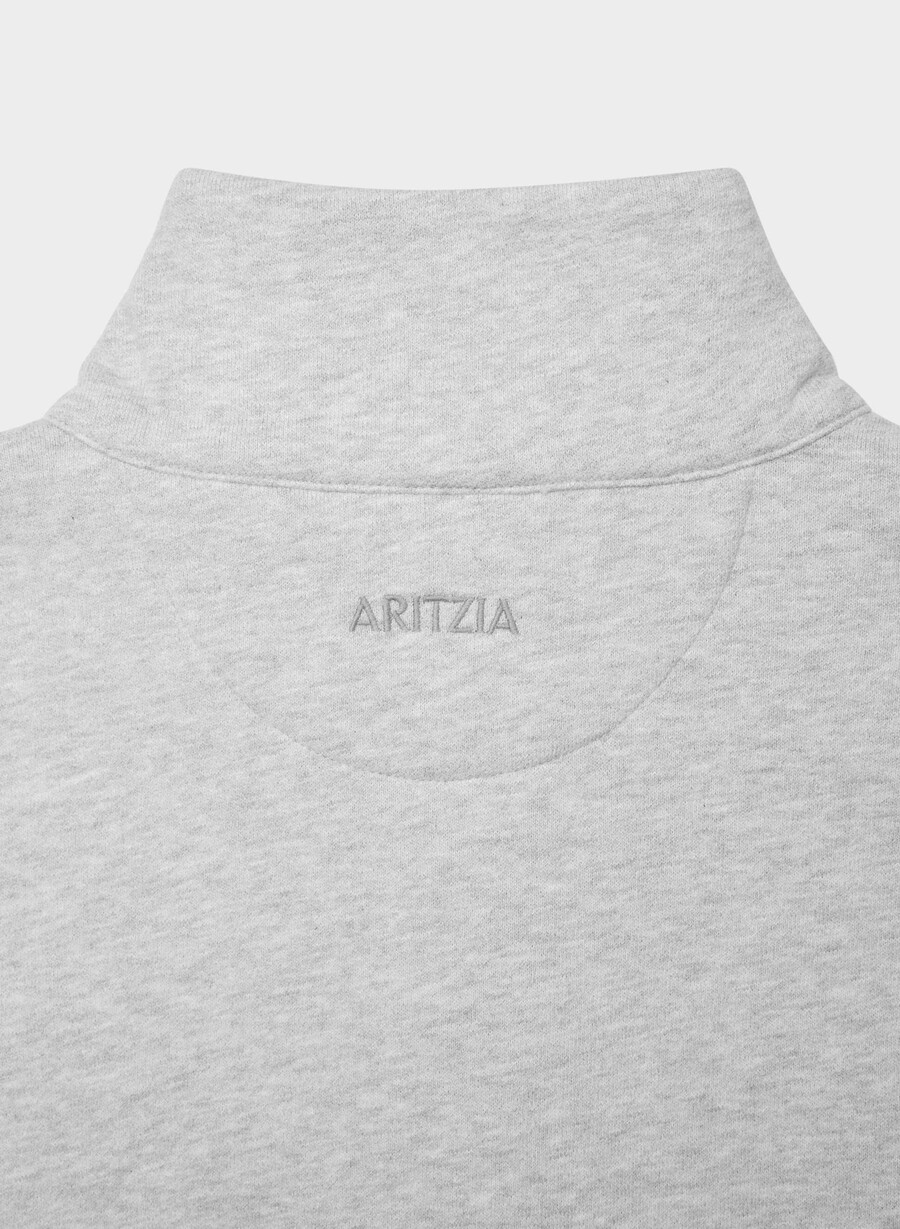kuscheliges sweatfleece mit mega-halbreißverschluss heather chrome