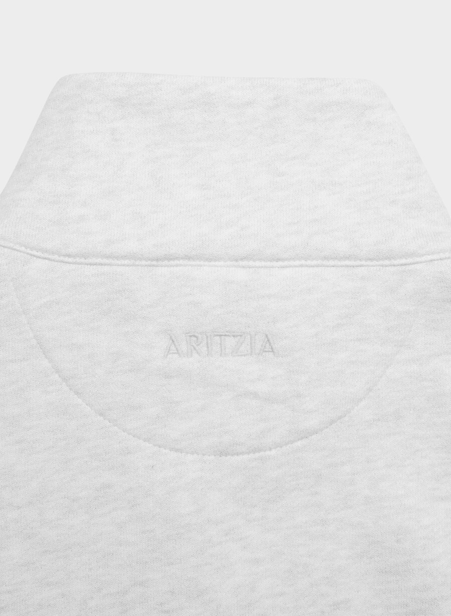 kuscheliger sweatfleece-mega-zip-up heather cloud white