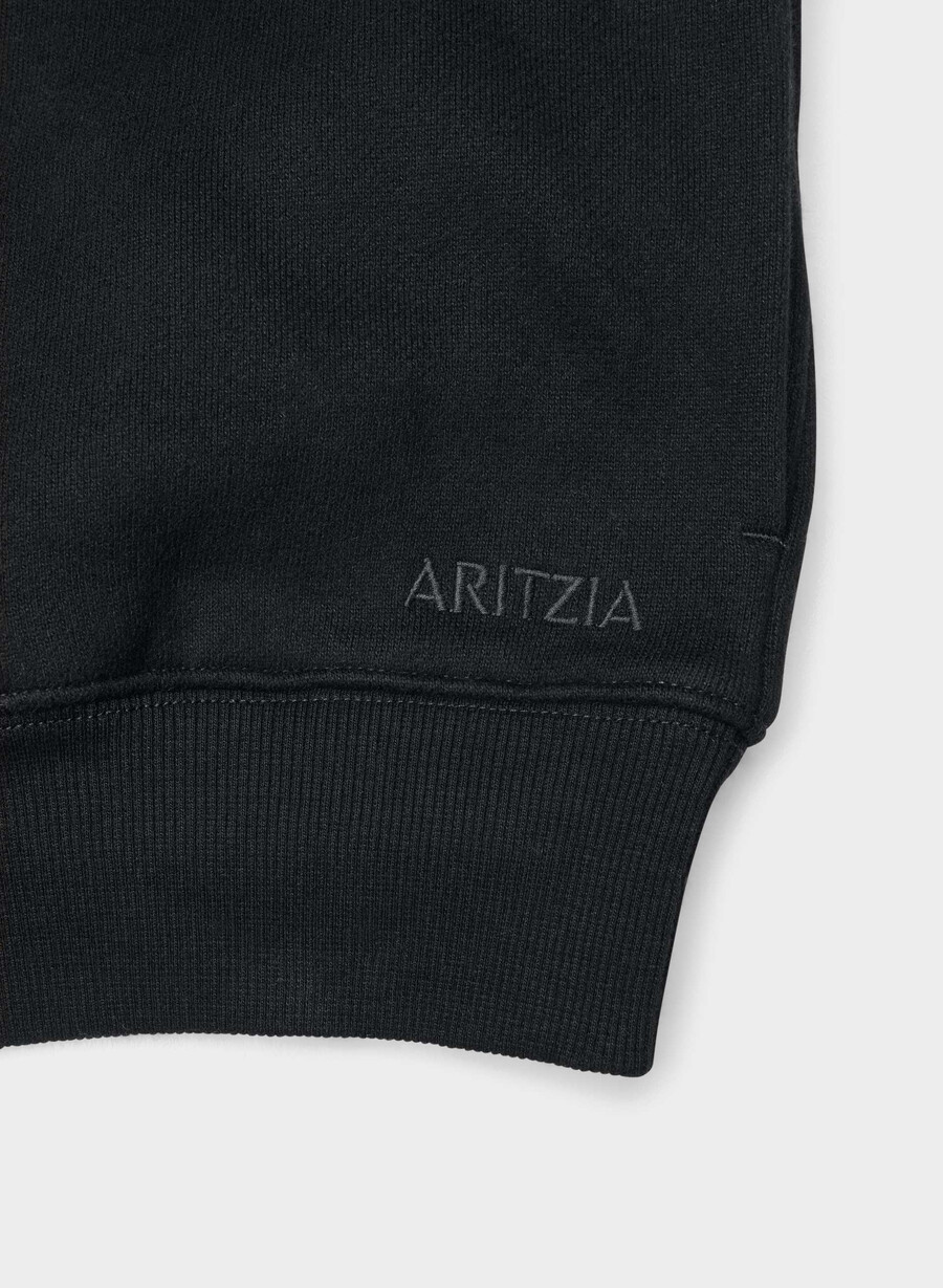kuscheliges sweatfleece mit mega-stehkragen schwarz