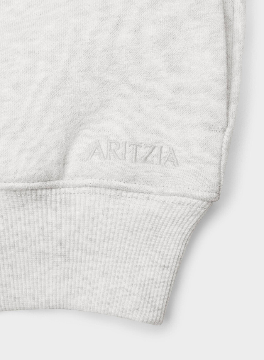 kuscheliger fleece-pullover mit großem stehkragen meliertes weiß