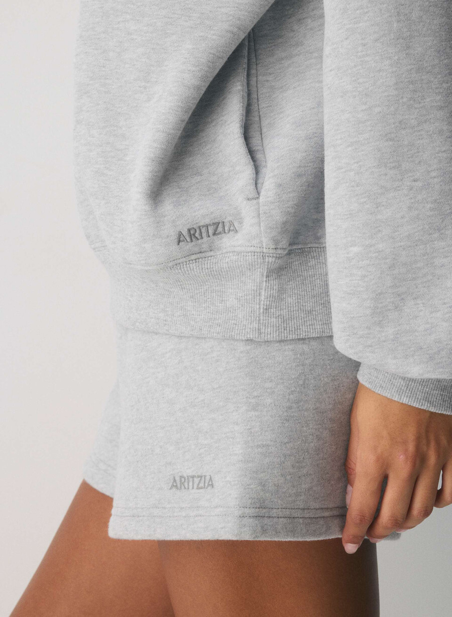 kuscheliges sweatfleece mit mega-stehkragen heather chrome