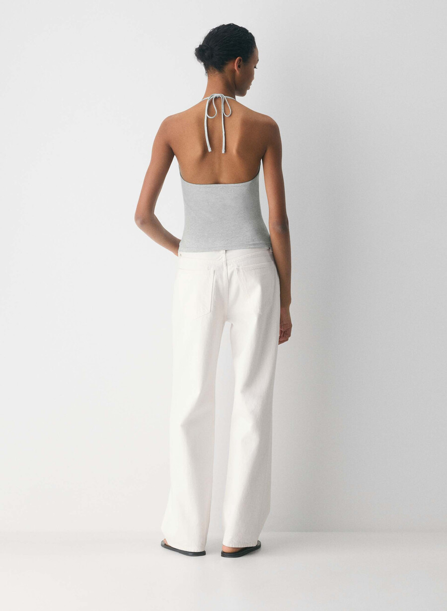 homestretch smooth slowjam halter top heather chrome