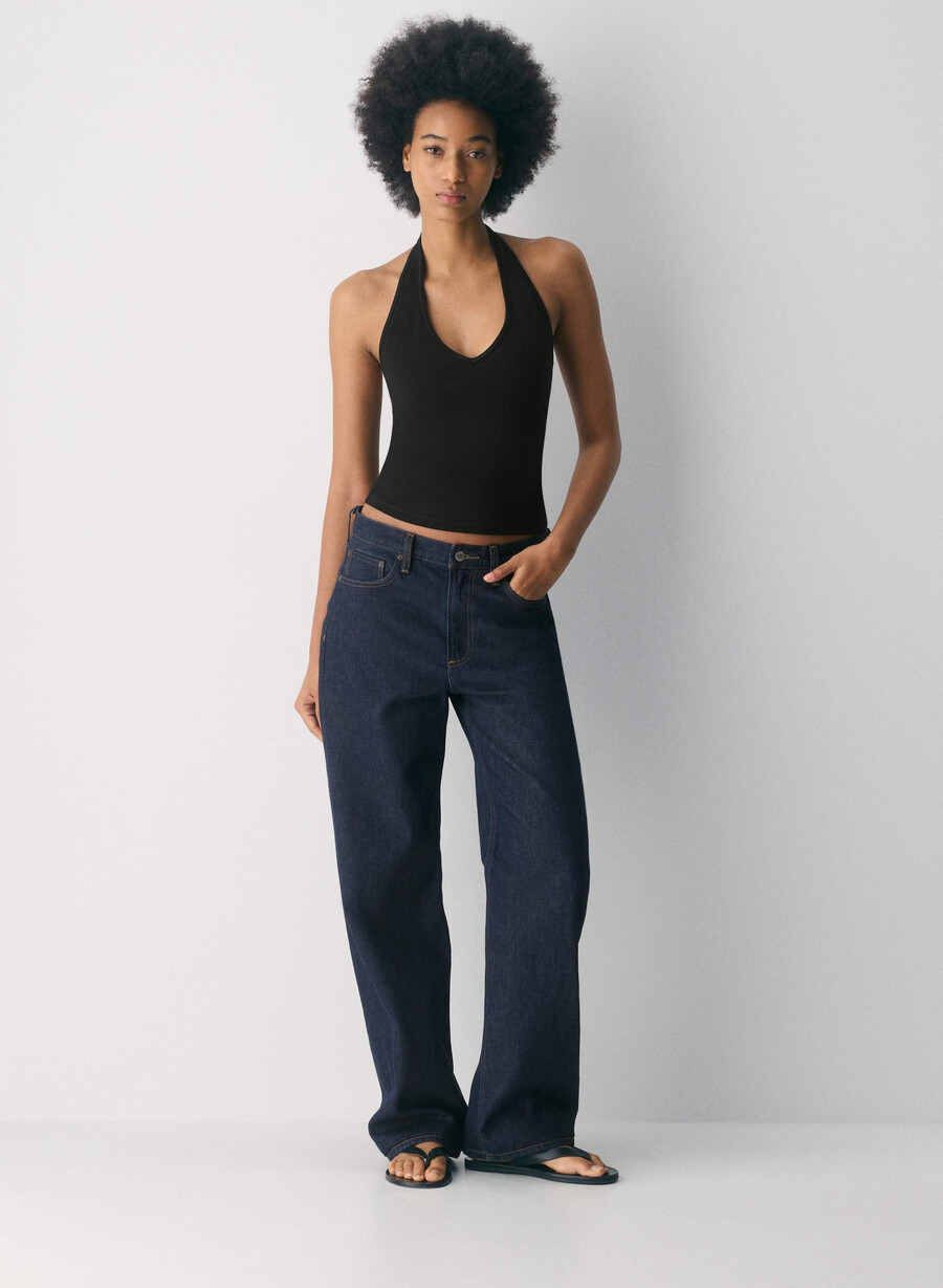 homestretch smooth timbre halter comfort top weiss