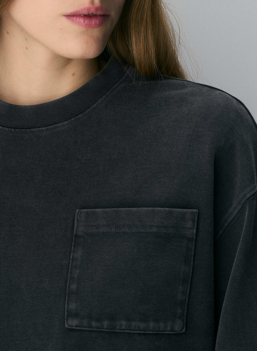 mighty cotton motor langarmshirt lived-in folio braun
