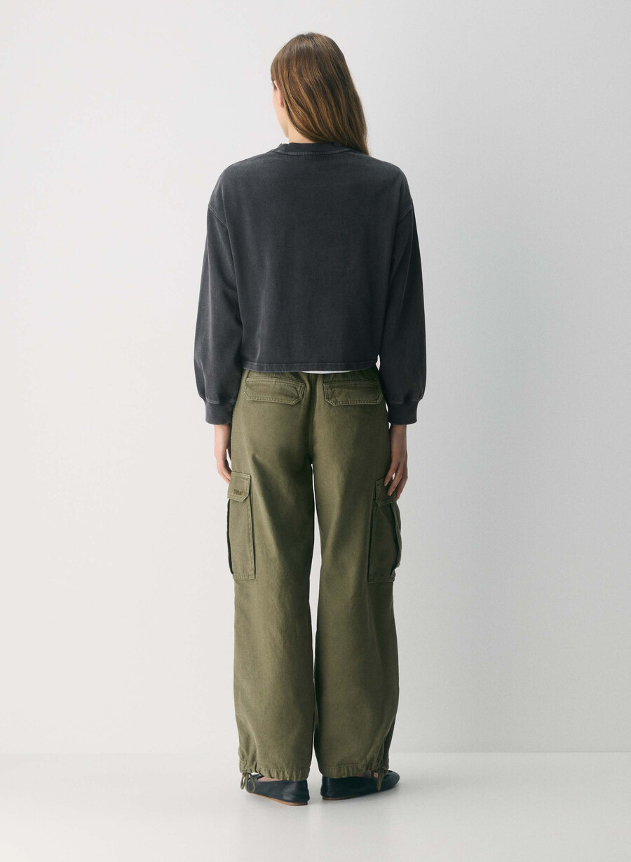 mighty cotton motor langarmshirt lived-in folio braun
