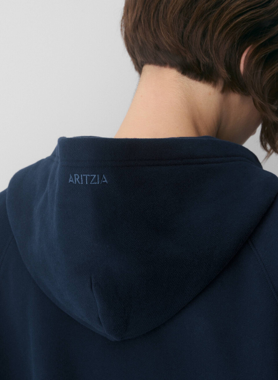 kuscheliger mega raglan zip hoodie aus sweatfleece admiral