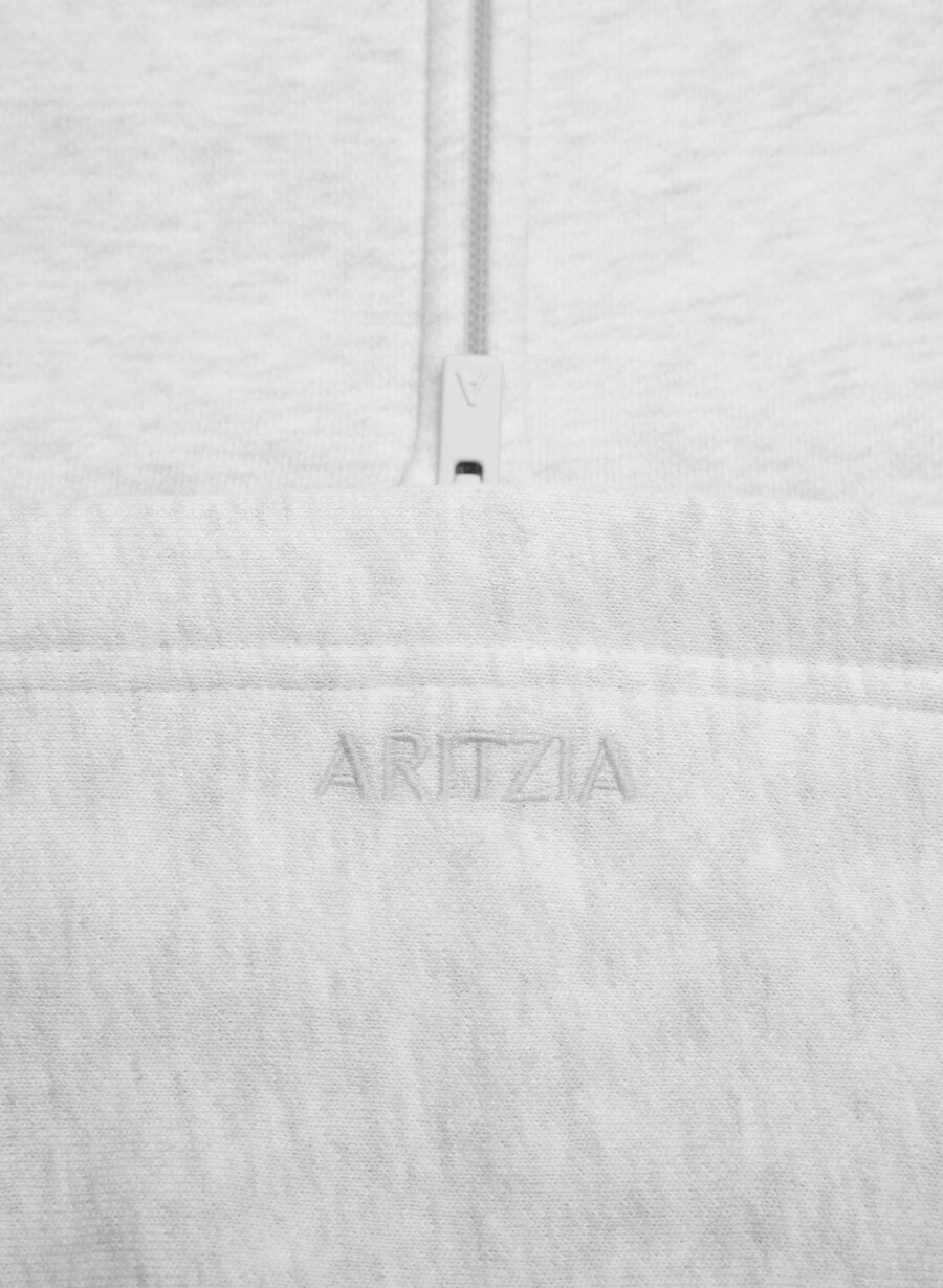 kuscheliger mega raglan zip hoodie aus sweatfleece meliertes weiß
