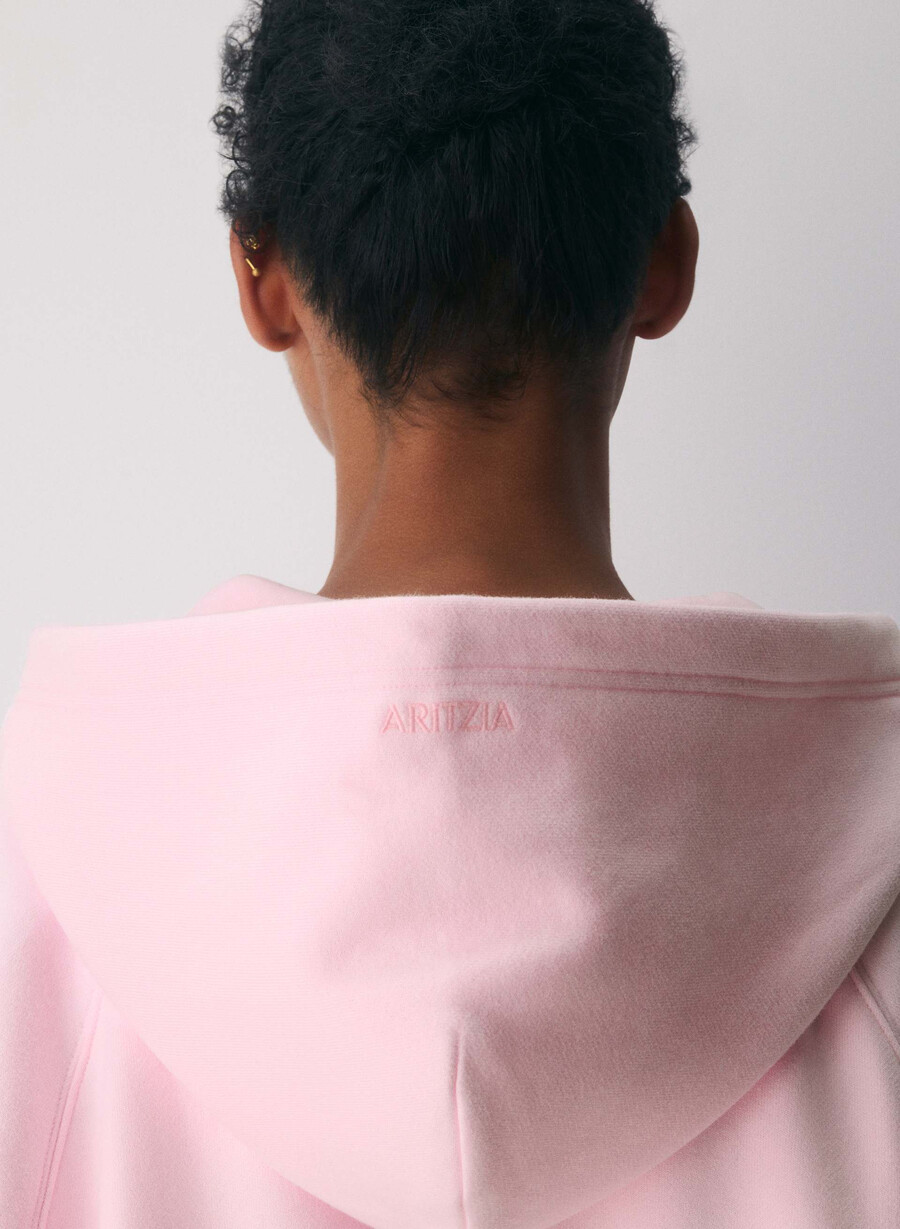 kuscheliger mega raglan zip hoodie aus sweatfleece in villa pink