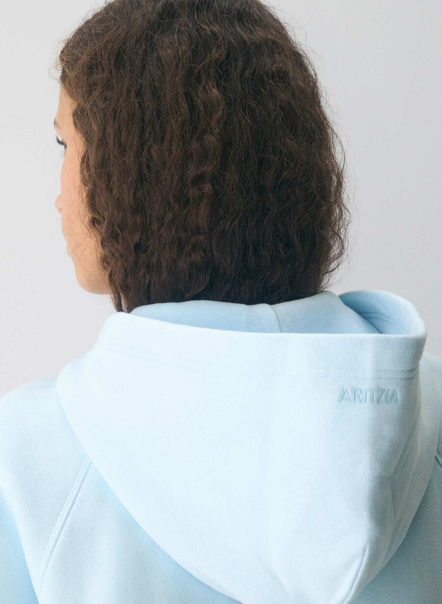 kuscheliger mega raglan zip hoodie aus sweatfleece in villablau