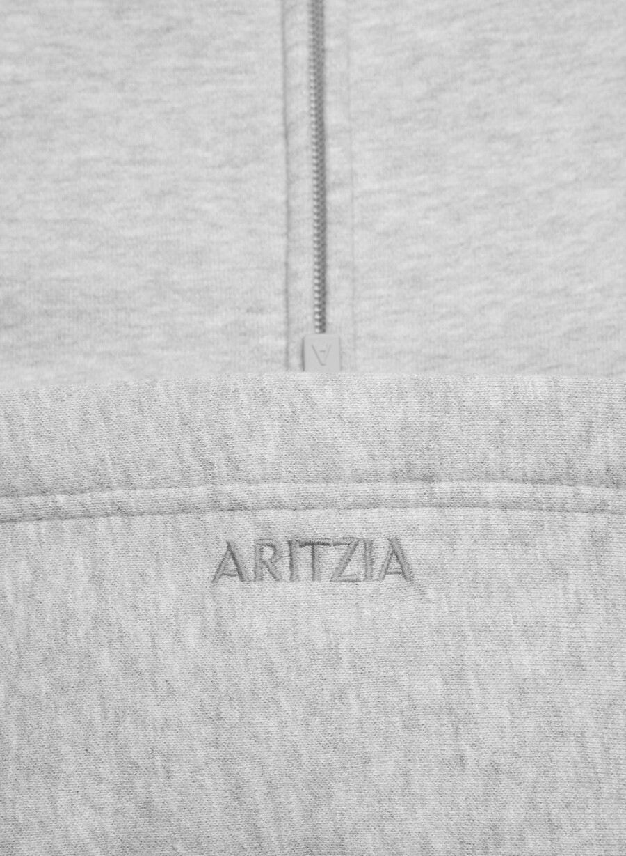 kuscheliger mega raglan zip hoodie aus sweatfleece farbe heather chrome