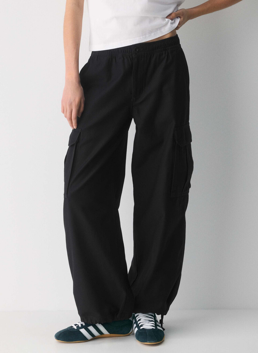 strobe cargohose vintage schwarz