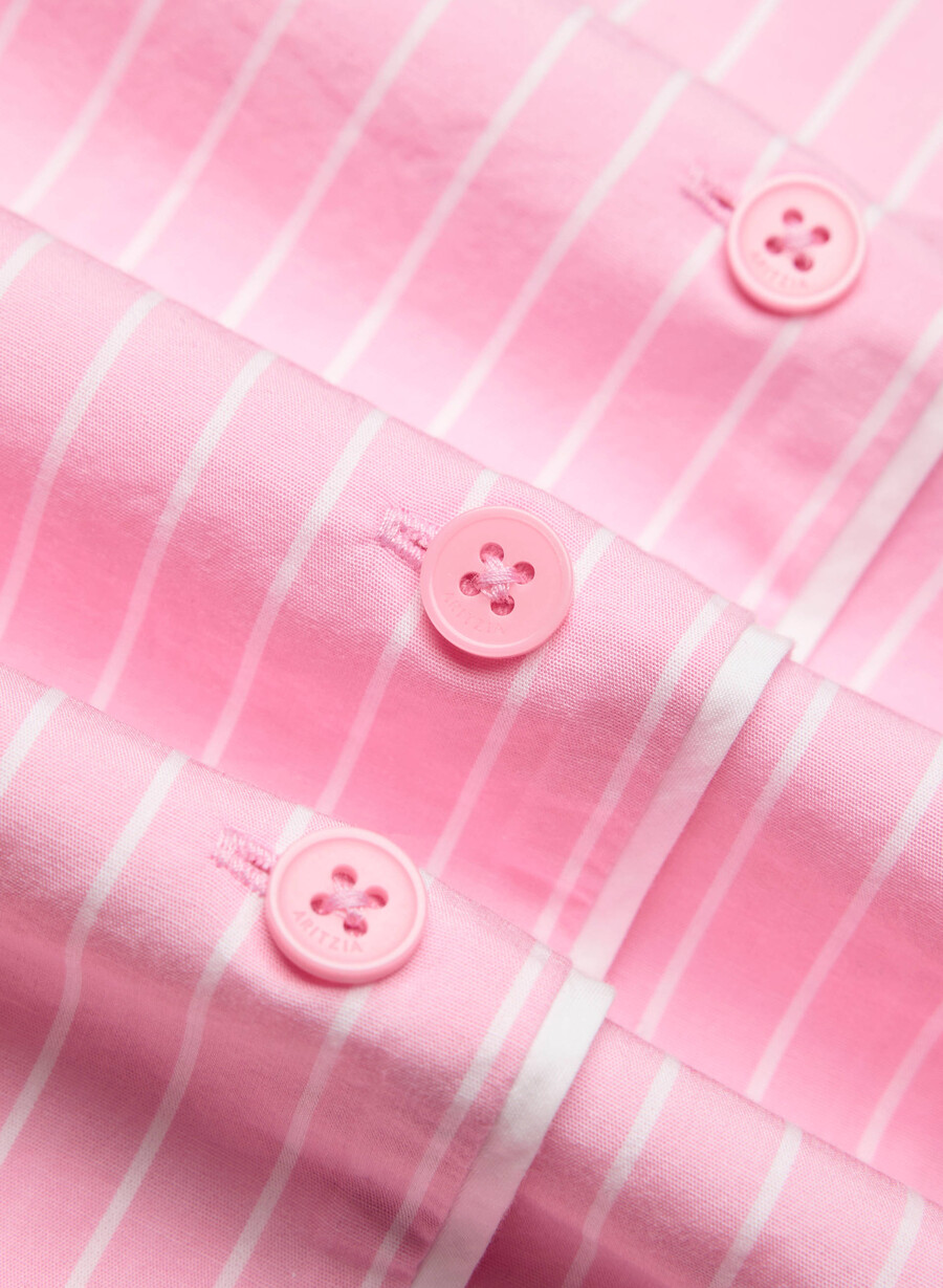 laze poplin kurzarm-pyjamahemd mtchl strp jb pkb wh