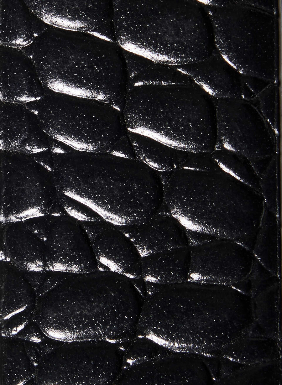 perennial massiver messing-ledergürtel schwarzsilber
