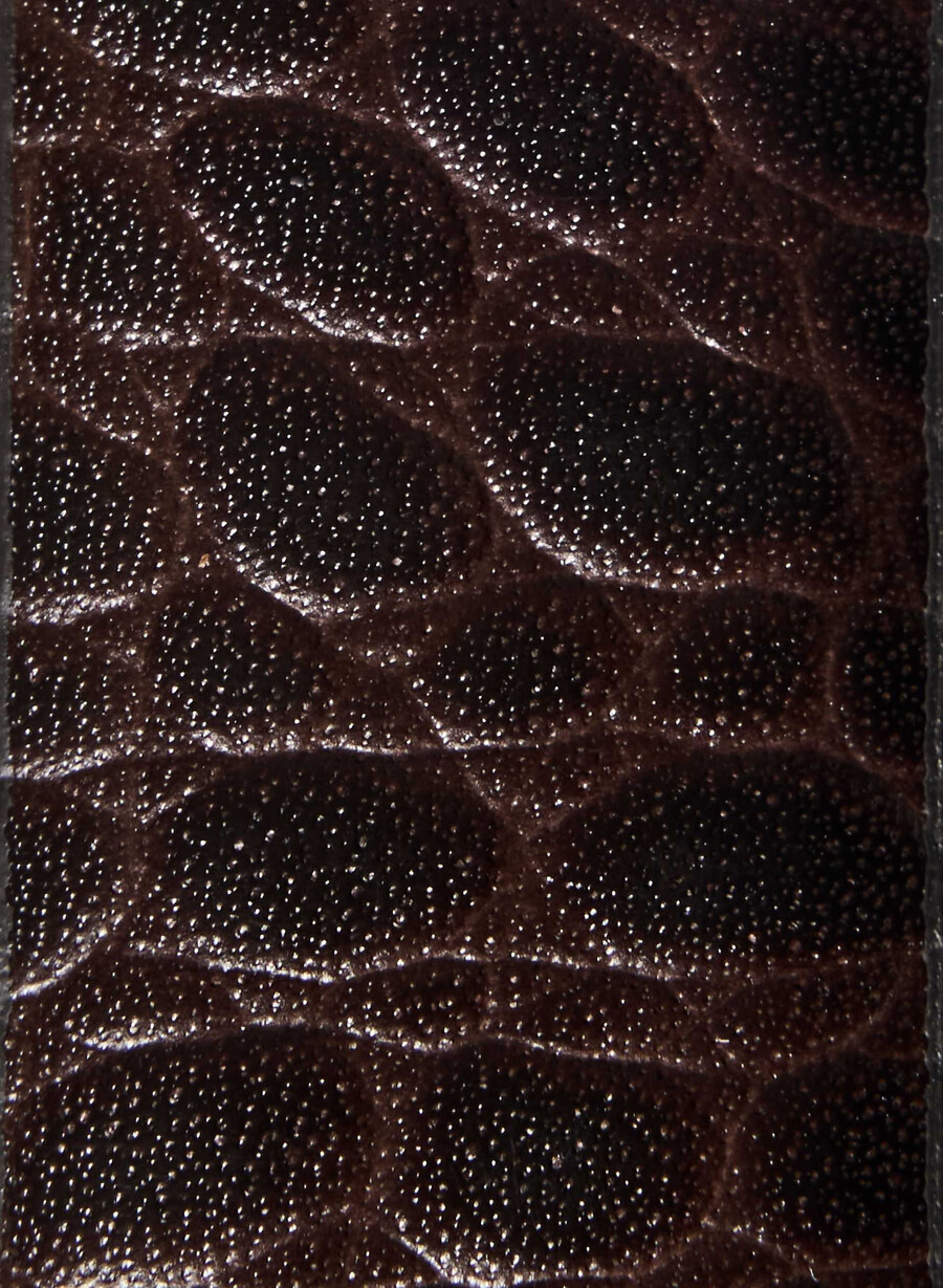 perennial massiver messing-ledergürtel modern braungold
