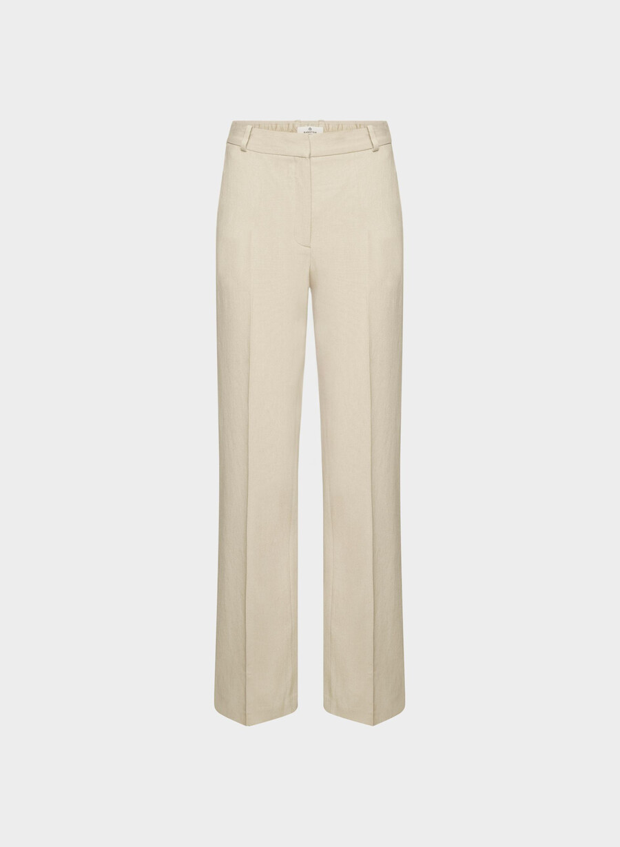 neue agenturhose - leinen pergamentbeige
