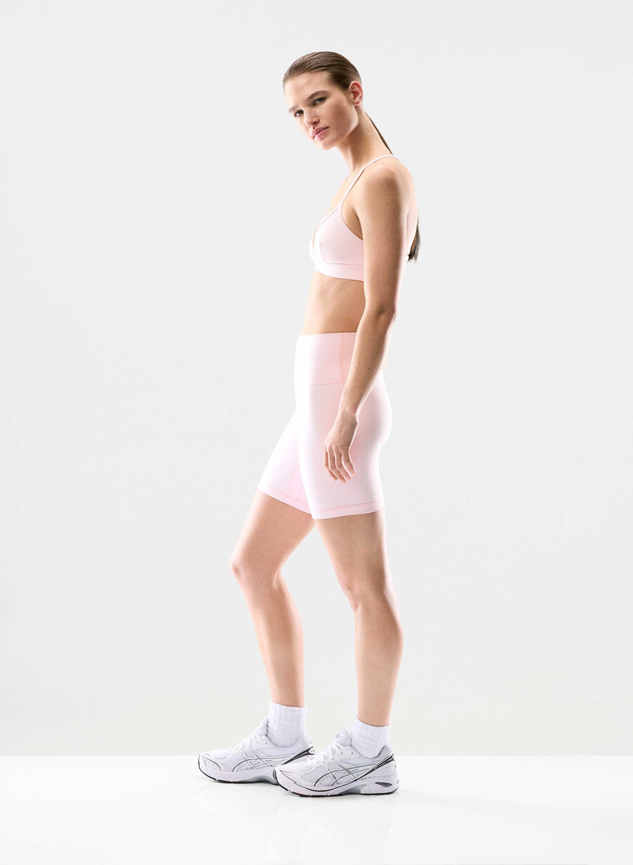 butter cheeky infinite hi-rise 7 short villa pink