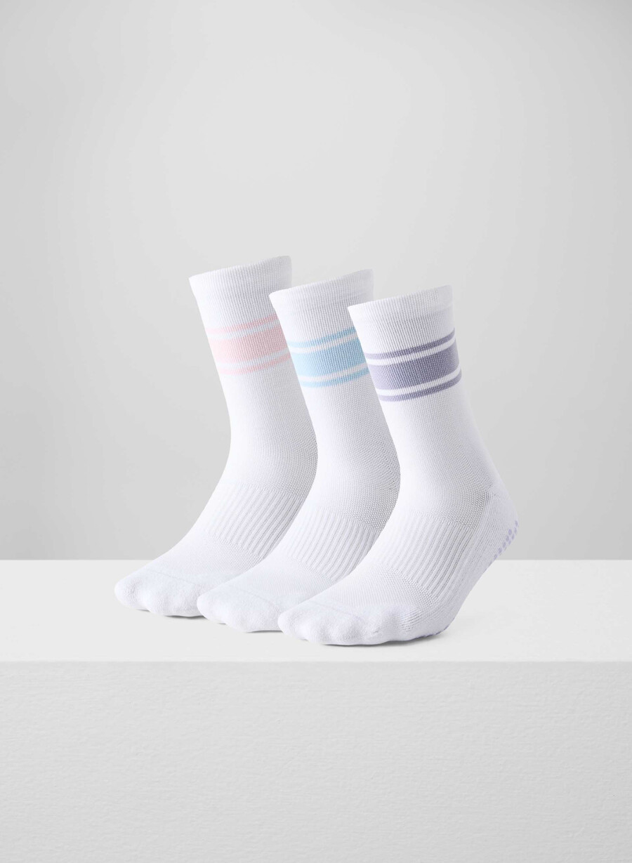 softset studio pro crew socken 3er-pack whtvl pk vl blwr