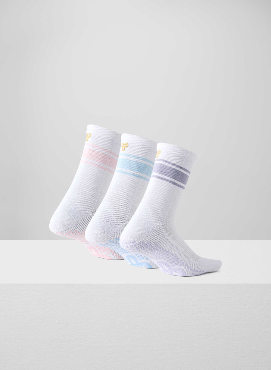 softset studio pro crew socken 3er-pack whtvl pk vl blwr
