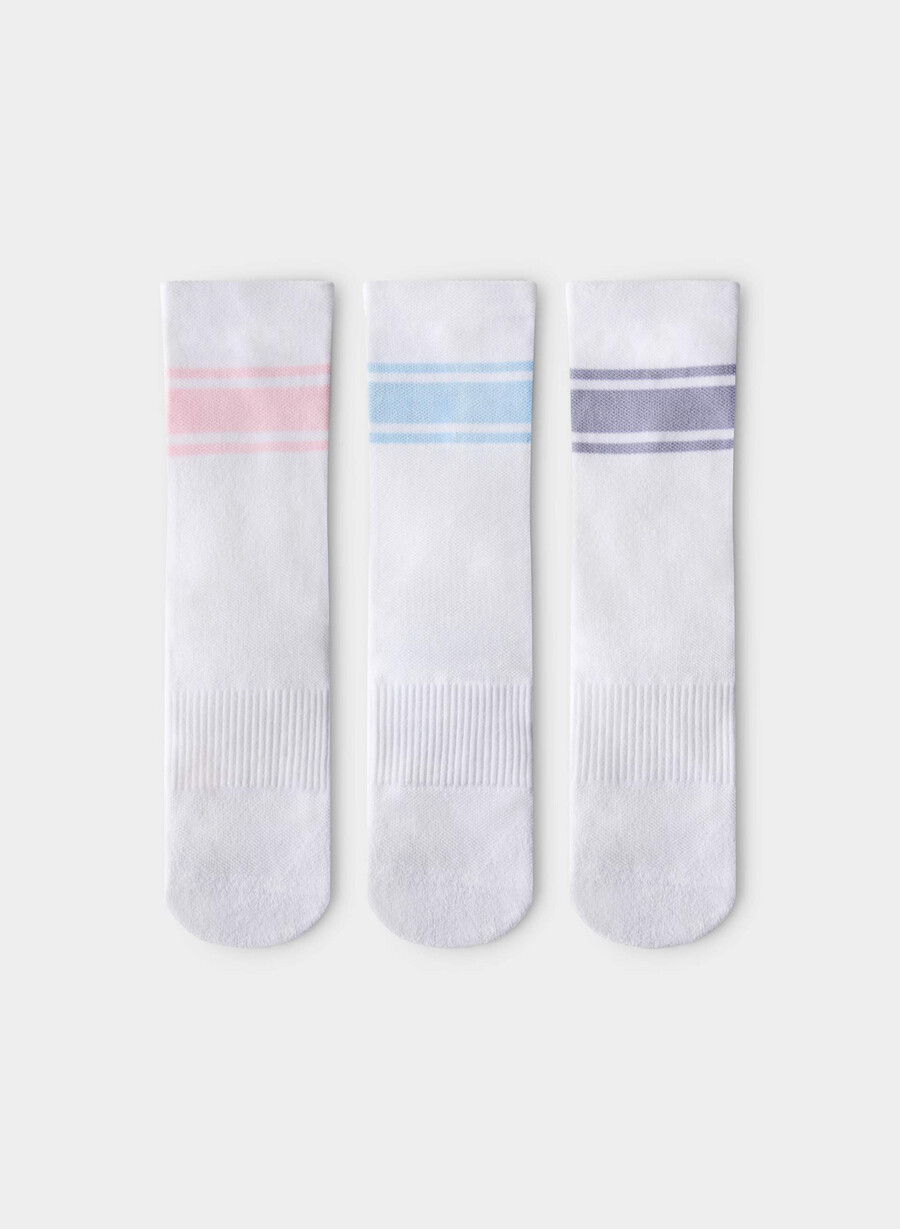 softset studio pro crew socken 3er-pack whtvl pk vl blwr
