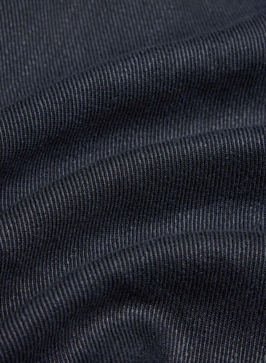 elegantes leinen-tube-top in dunkelblau