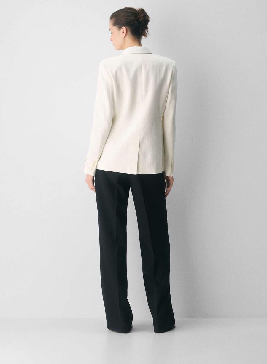 producer blazer - leinen hellbirche
