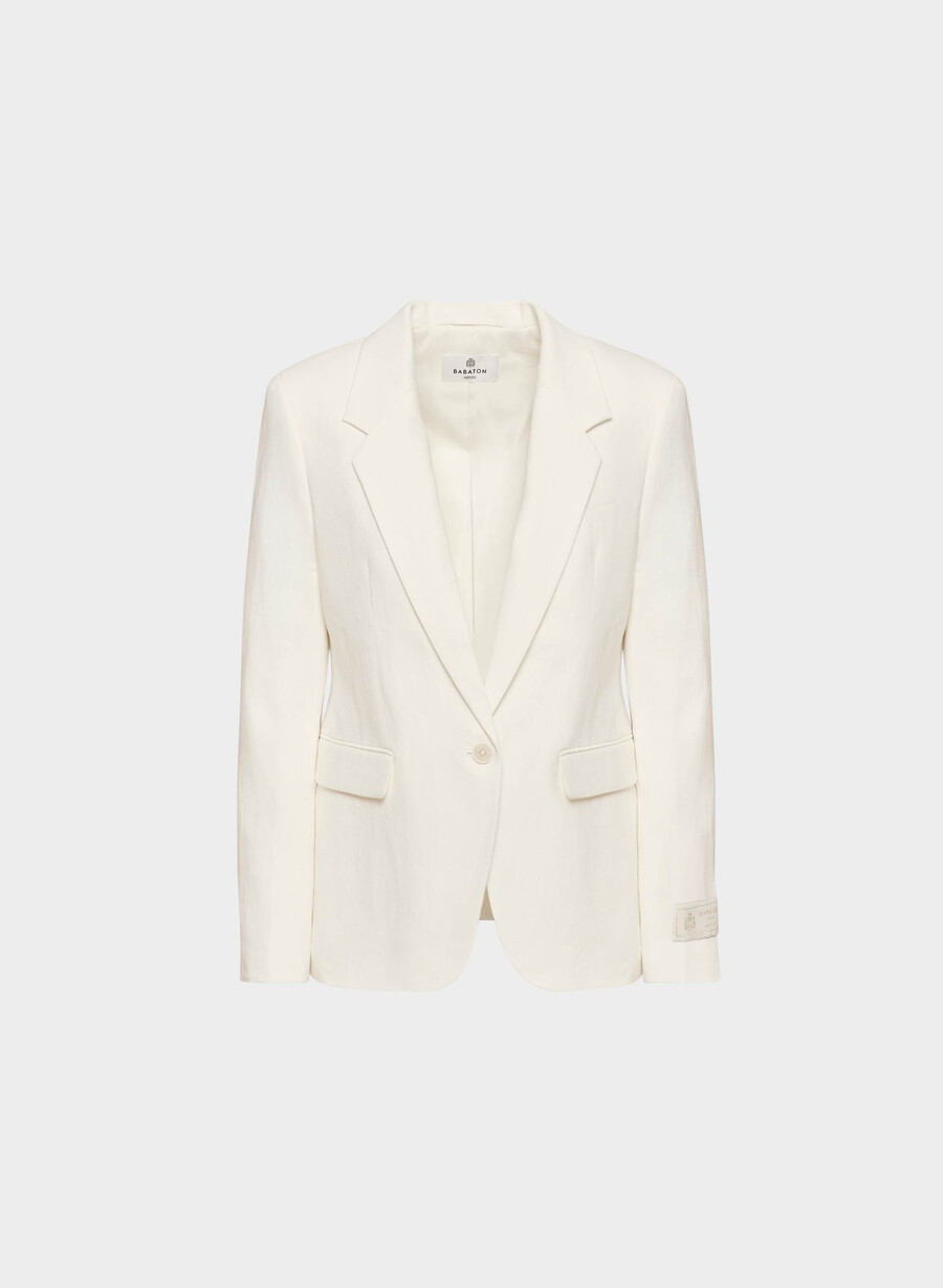 producer blazer - leinen hellbirche