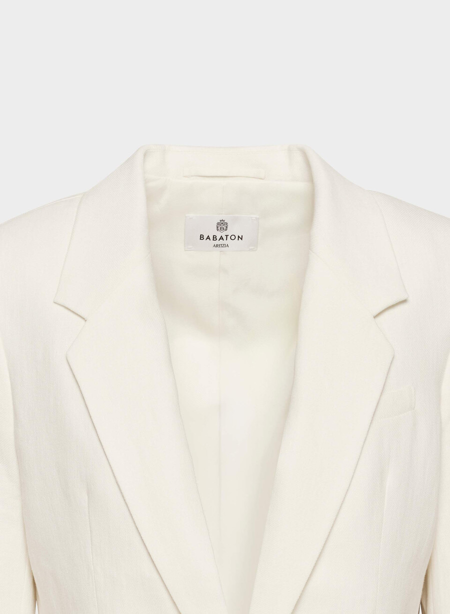 producer blazer - leinen hellbirche