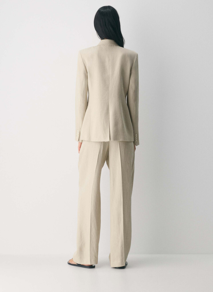 producer blazer - leinen pergamentbeige