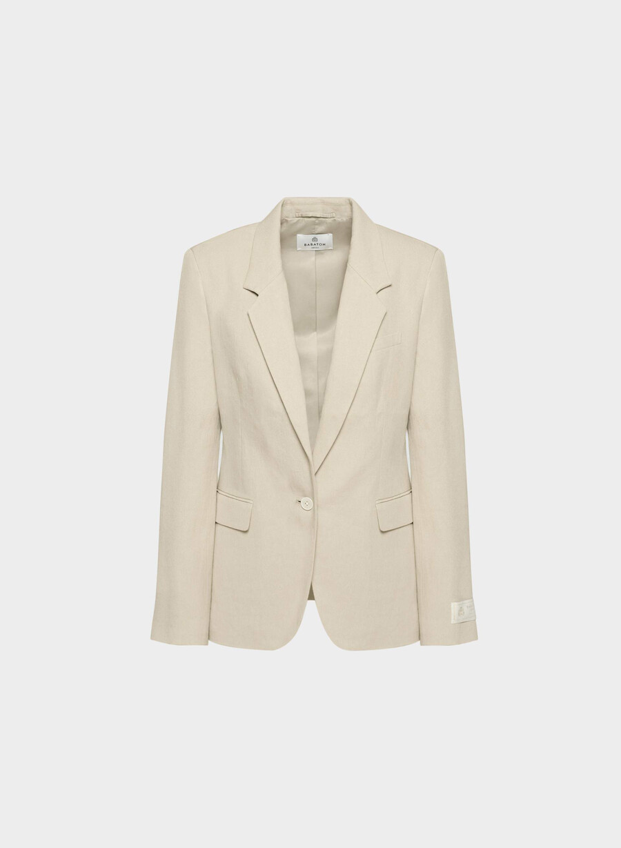 producer blazer - leinen pergamentbeige