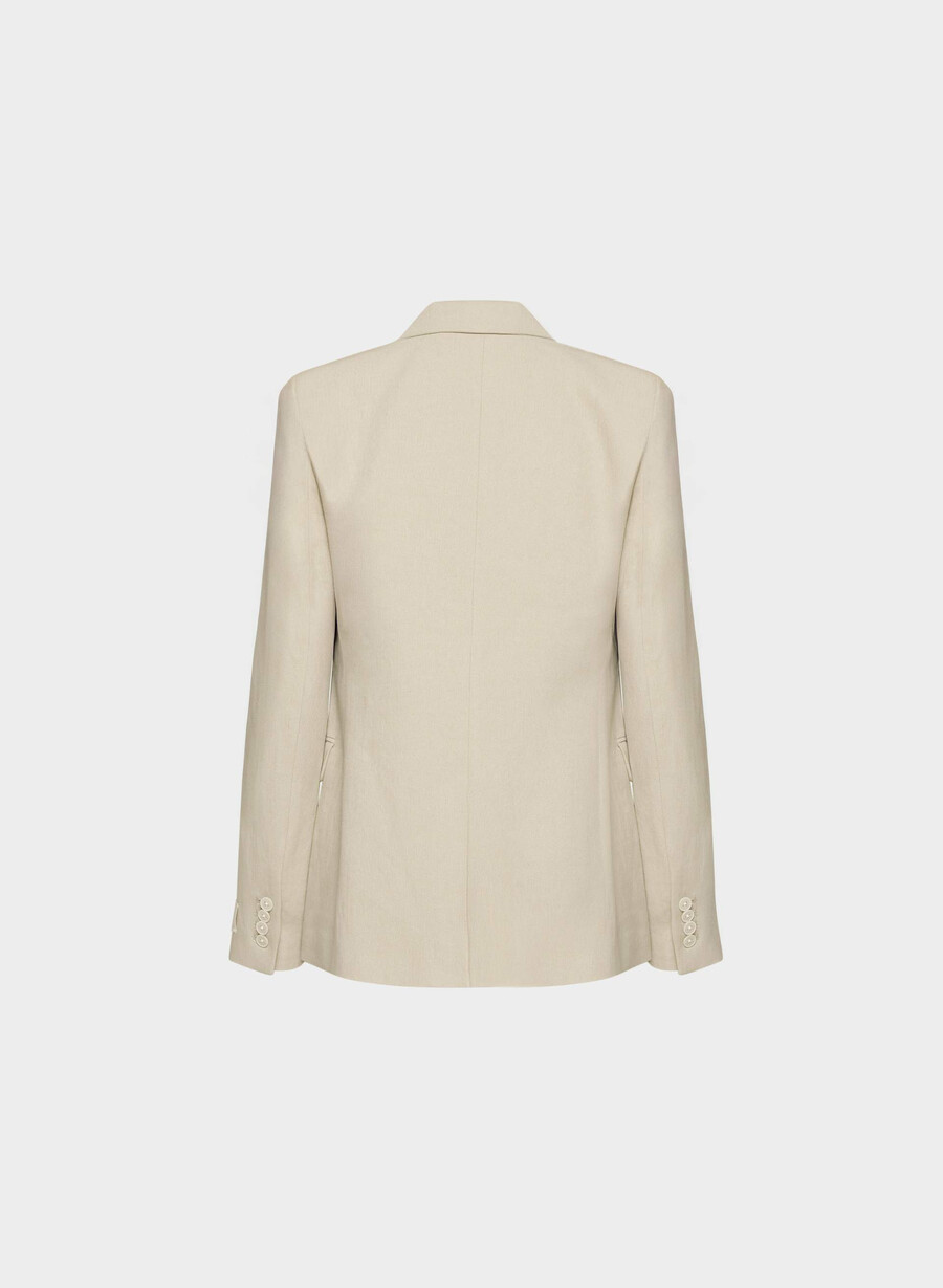 producer blazer - leinen pergamentbeige