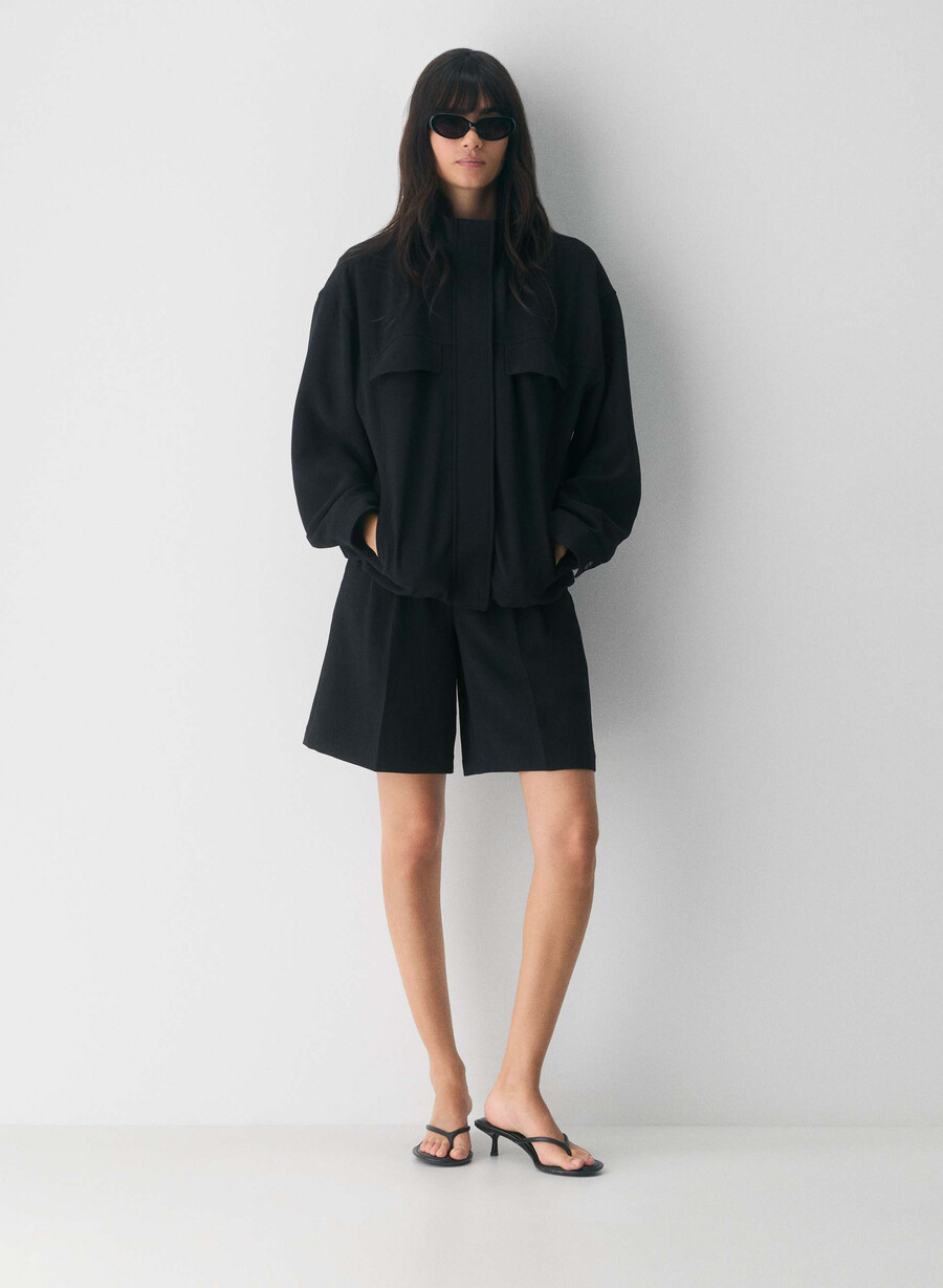 oculus-jacke – crepette schwarz