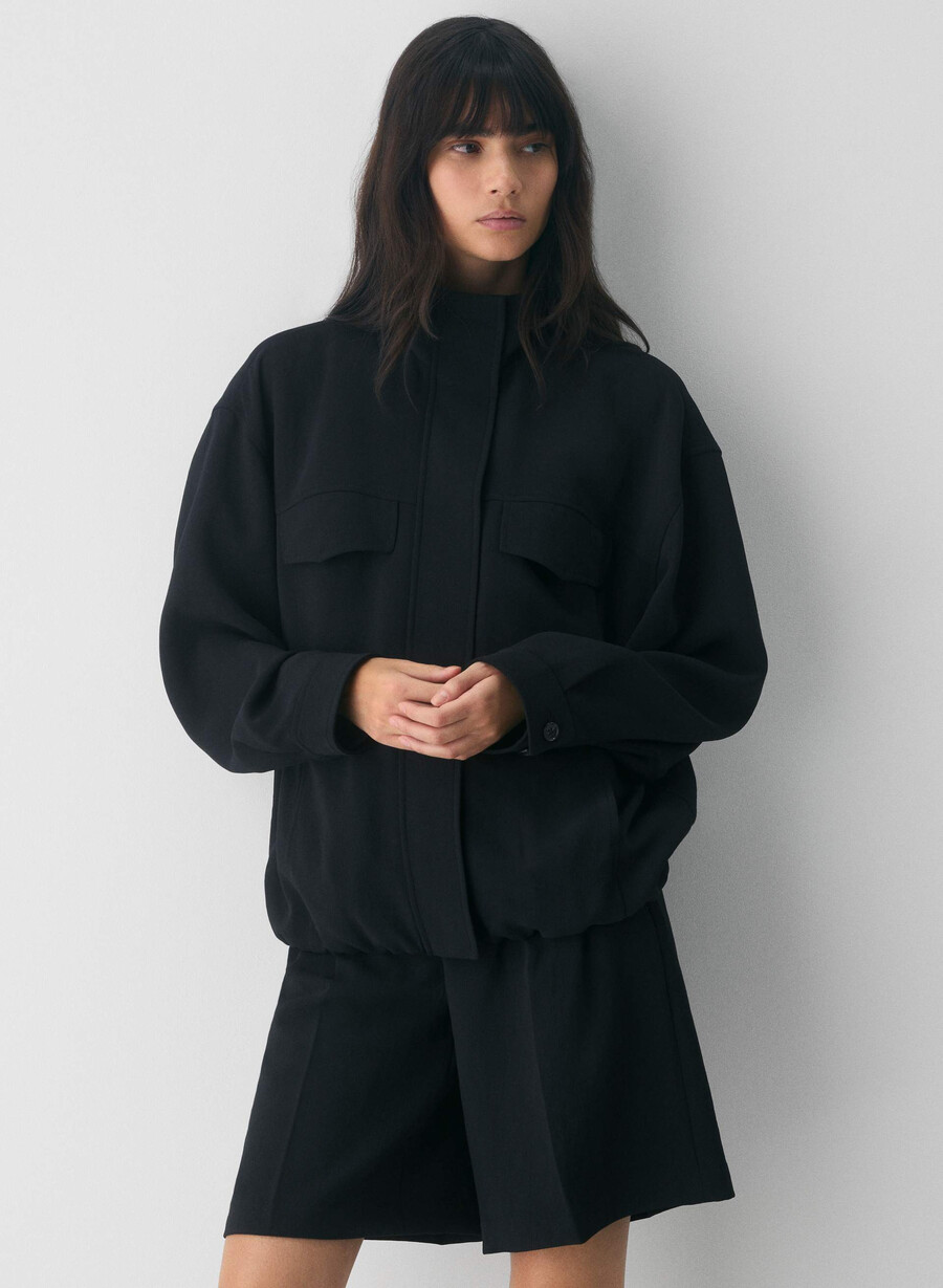 oculus-jacke – crepette schwarz