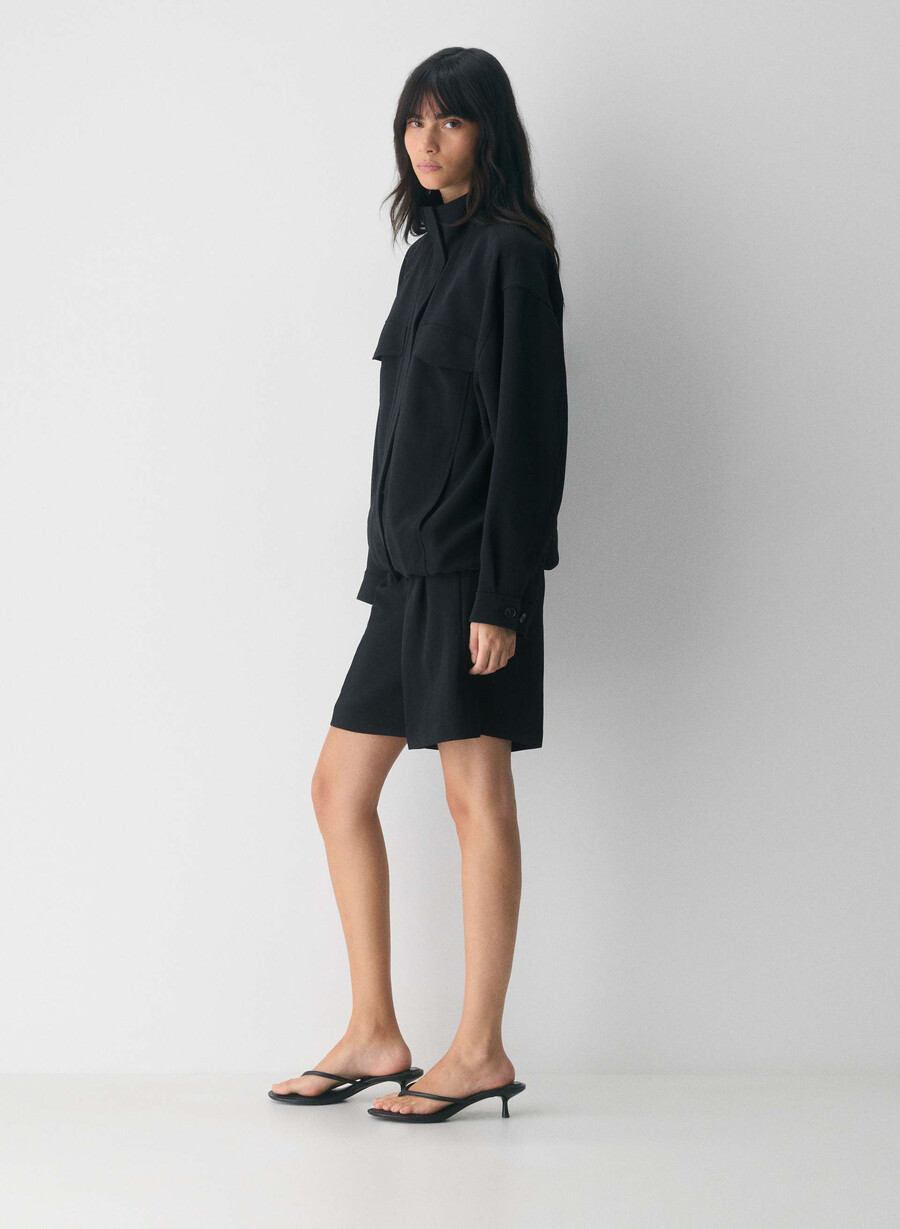 oculus-jacke – crepette schwarz